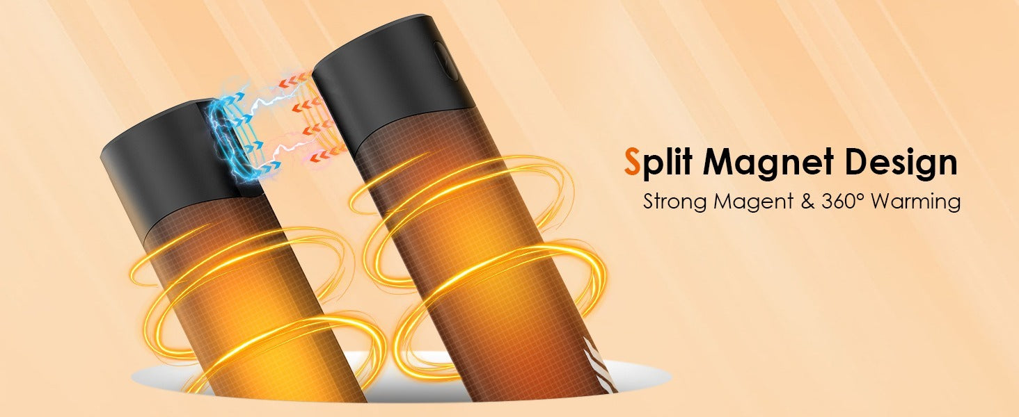 2-Pack Hand Warmer Rechargeable, power bank 10000mAh, Portable Pocket Warmers, 3 Heating Modes, Suitable for Outdoor sports, Camping, Watching football games, Skiing, fishing.