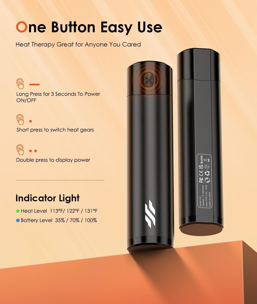 2-Pack Hand Warmer Rechargeable, power bank 10000mAh, Portable Pocket Warmers, 3 Heating Modes, Suitable for Outdoor sports, Camping, Watching football games, Skiing, fishing.