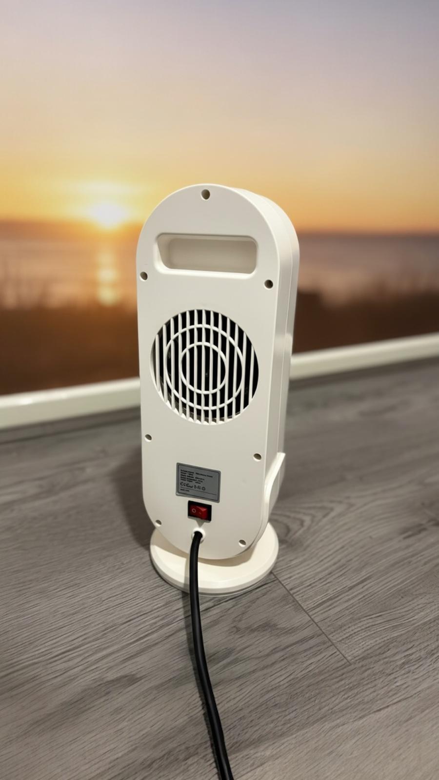 Remote Control Heater for Desktop Living Room & Office 2 Adjustable Power Level Very Strong Hot Air Set Timer Compact Design with Safety Features