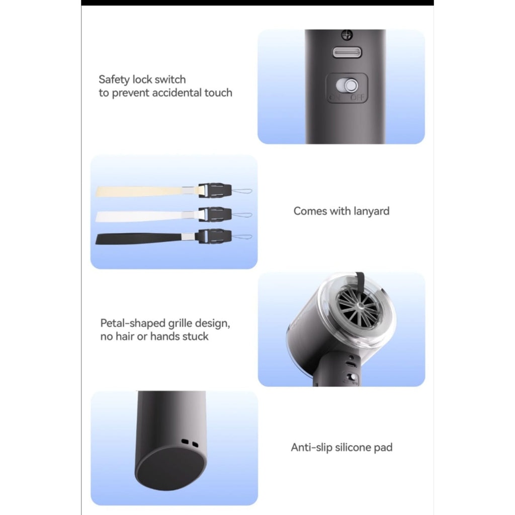 Handheld Mist Fan With Water Humidifier Cooler Rechargeable with Ultra Large capacity battery 6-30h